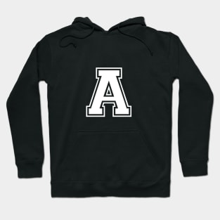 Initial Letter A - Varsity Style Design Hoodie